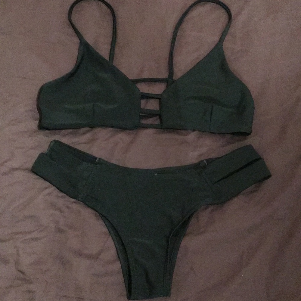 Black Strappy Bikini Set